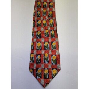 ERMENEGILDO ZEGNA Men's Silk‎ Necktie ITALY Luxury Geometric Pattern 3.75" Wide